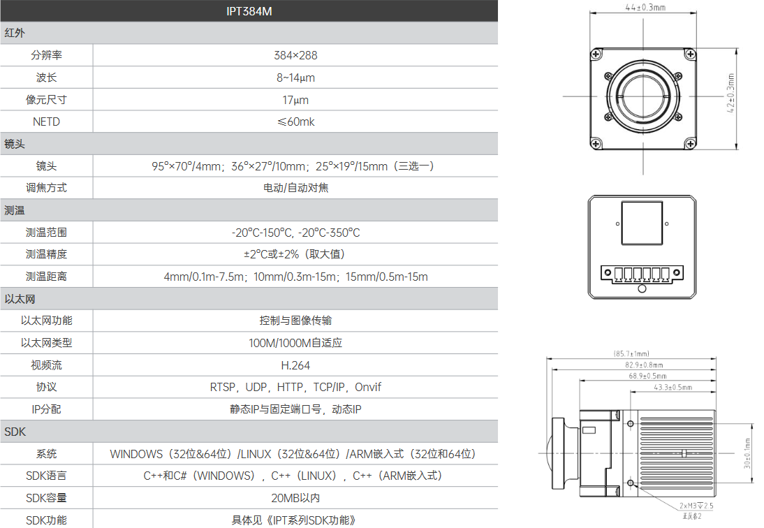IPT384M 迷你網(wǎng)絡型測溫機芯(圖1)