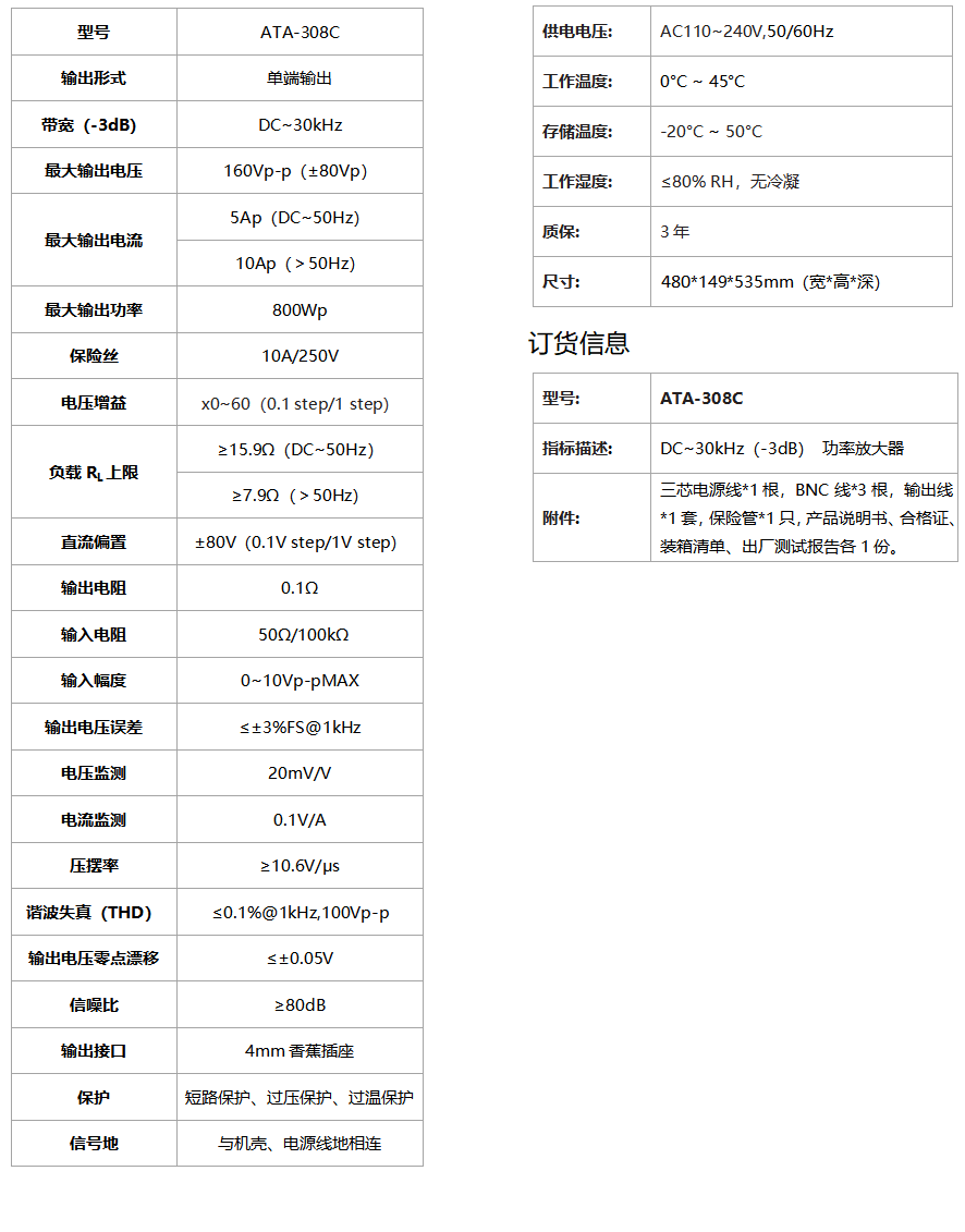 ATA-308C功率放大器(圖1)